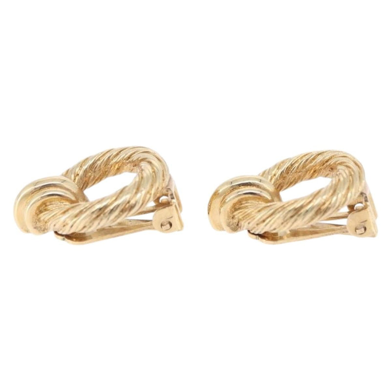 Christian Dior Vintage Clip-On Metal Gold Bijoux