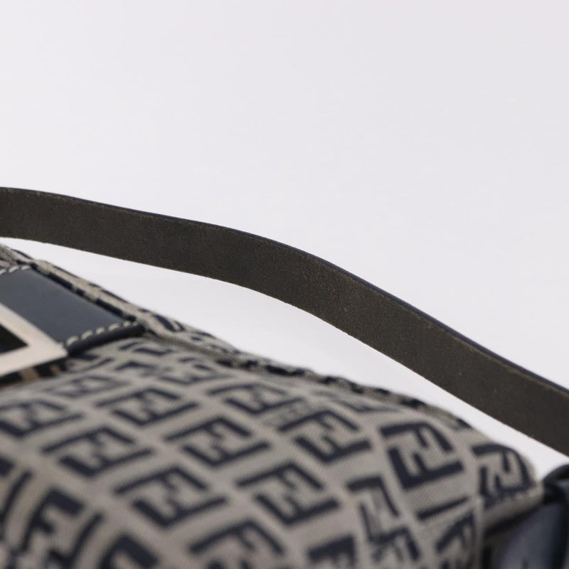 Fendi Baguette Zucchino Canvas Navy Bag