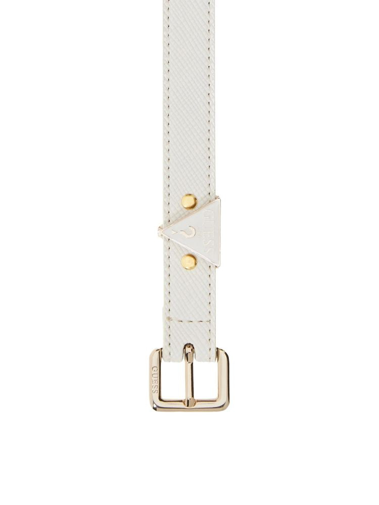 Guess Reversible Adjustable Belt — White Polyester