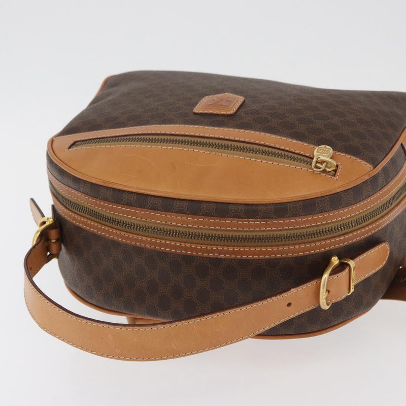 Celine Backpack Leather Brown Canvas