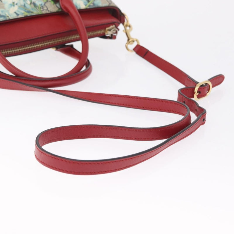 Gucci Linea A Convertible Blooms Print Gg Coated Canvas Navy Bag