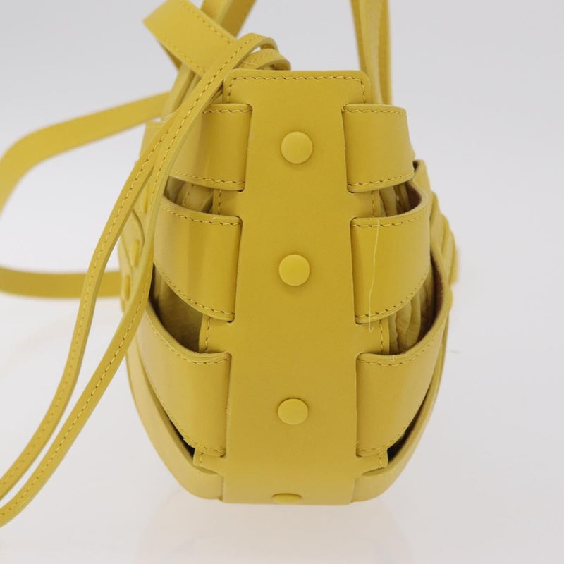 Bottega Veneta Shell Leather Yellow Bag
