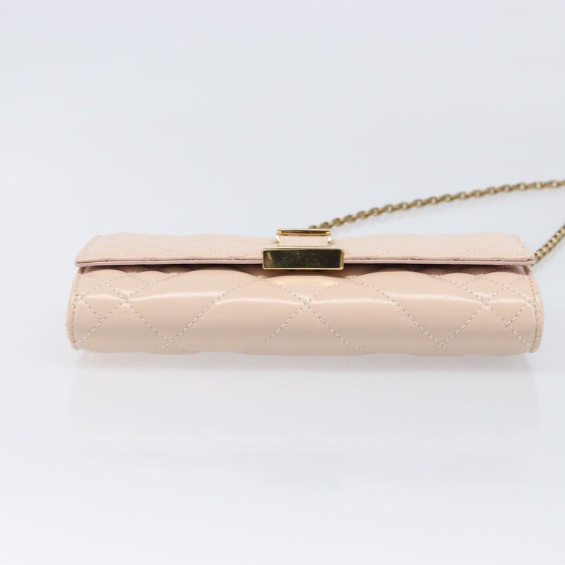 Versace Greca Goddess Convertible Clutch Leather Pink