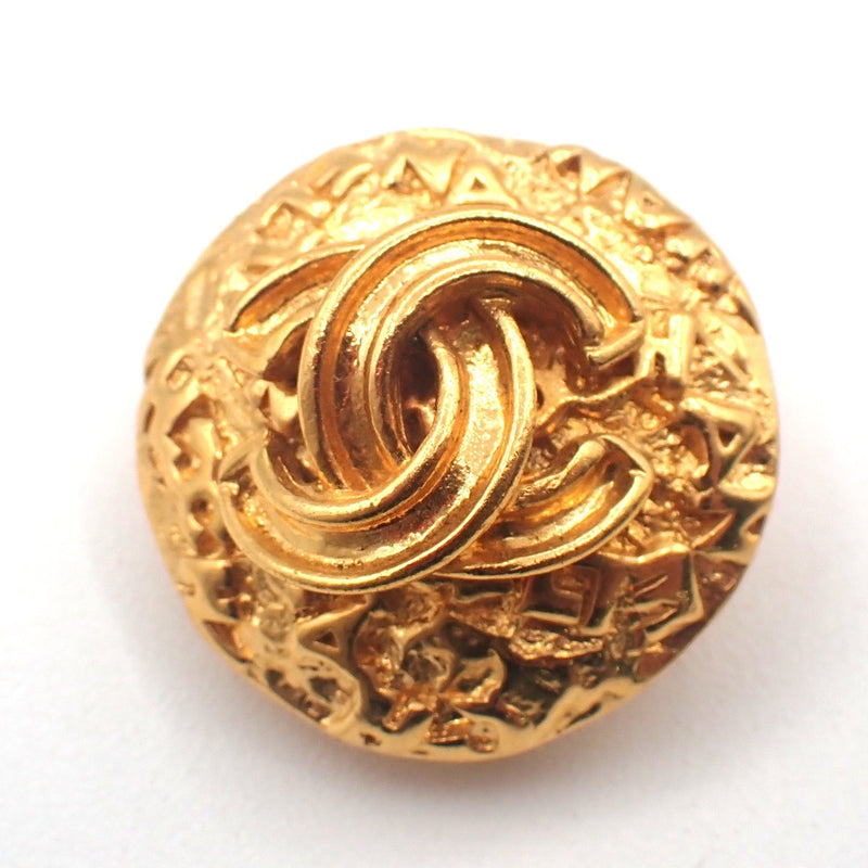Chanel Vintage Cc Round Clip-On Metal Gold Gold_plated Bijoux