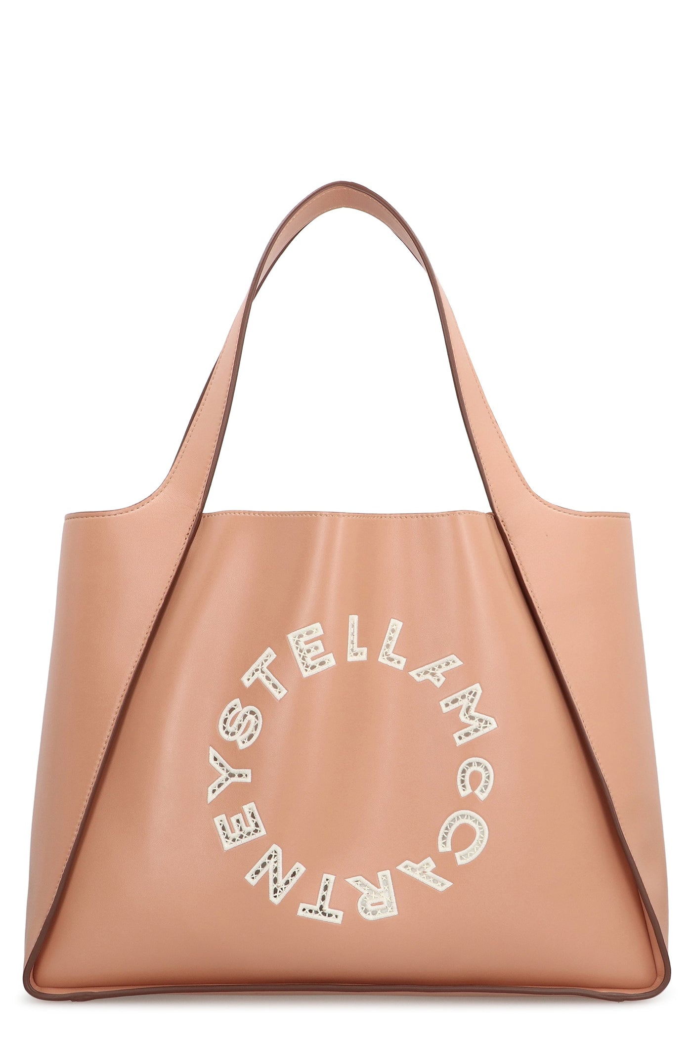 Stella Mccartney Perforated Logo Tote Bag — Pink Polyurethane