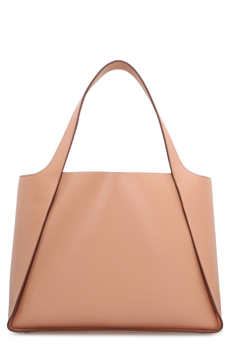 Stella Mccartney Perforated Logo Tote Bag — Pink Polyurethane