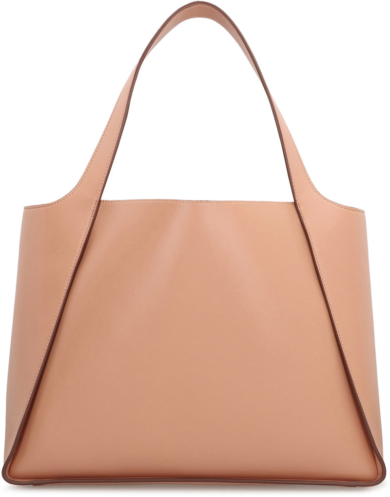 Stella Mccartney Perforated Logo Tote Bag — Pink Polyurethane