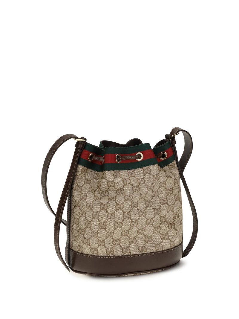Gucci Venice Bucket Bag — Brown Fabric