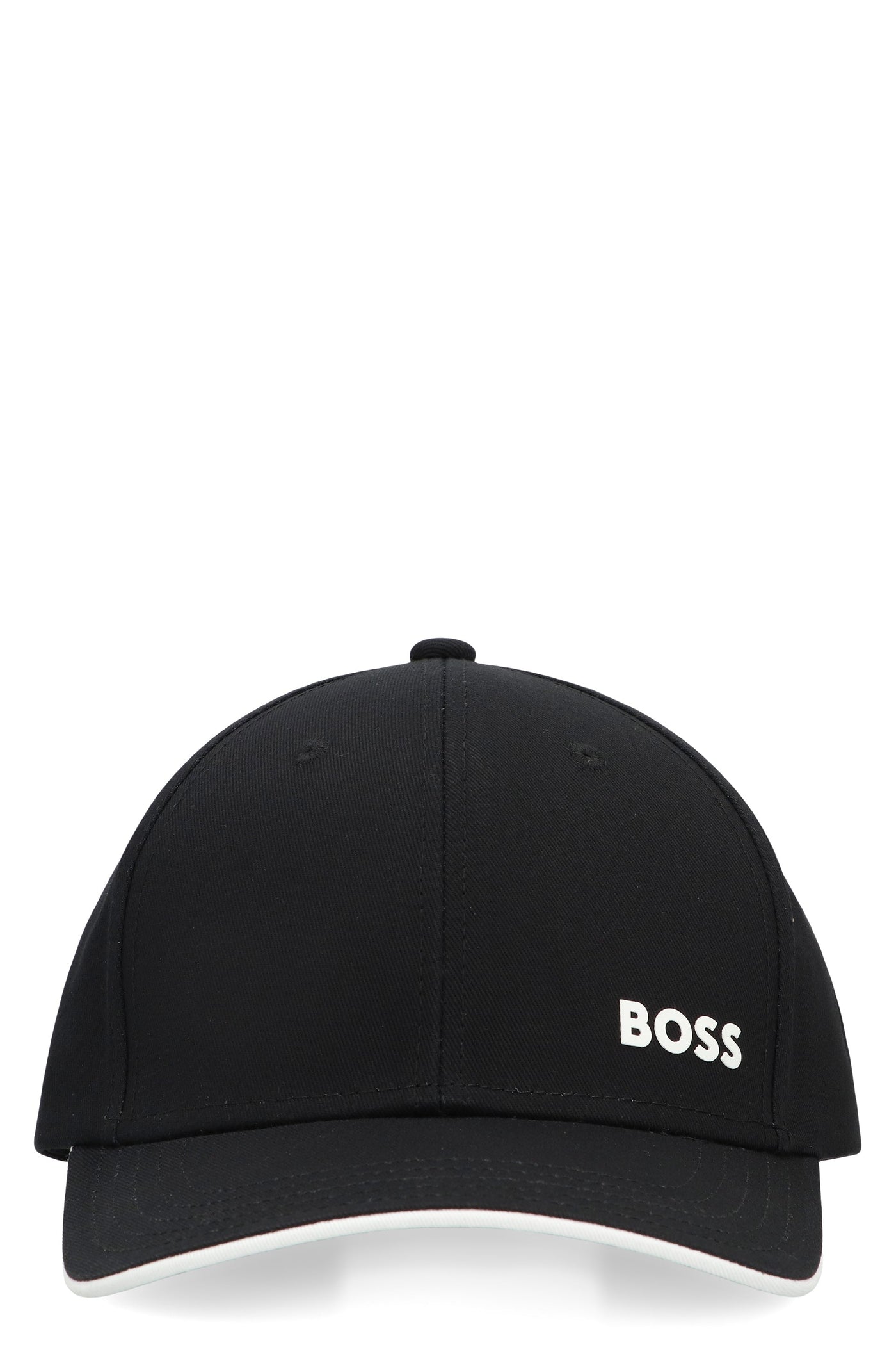 Hugo Boss 50519219 Logo Embroidered Baseball Cap — Black Cotton Caps