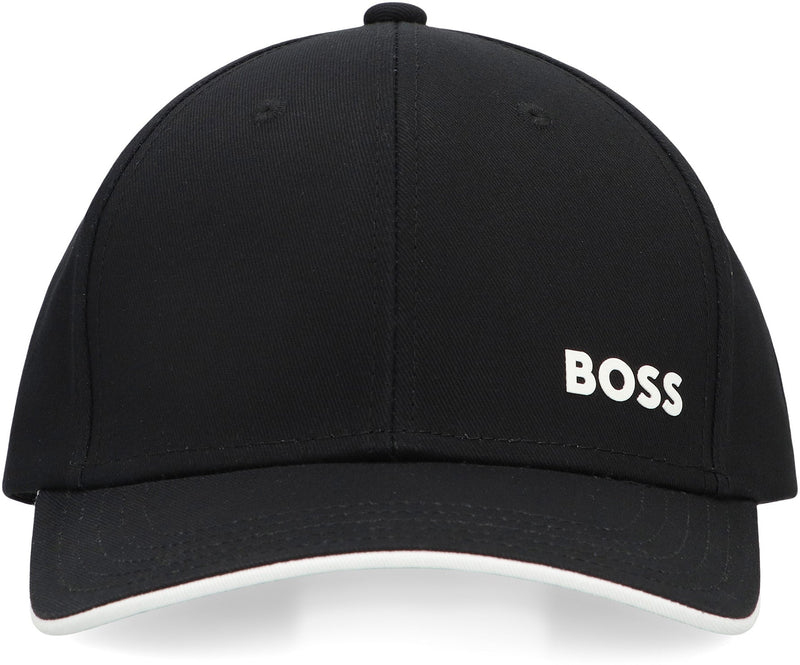 Hugo Boss 50519219 Logo Embroidered Baseball Cap — Black Cotton Caps