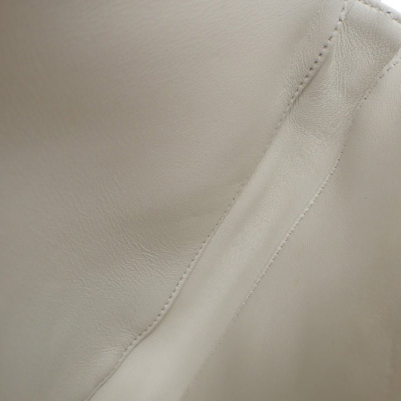 Celine Triangle Leather White Bag