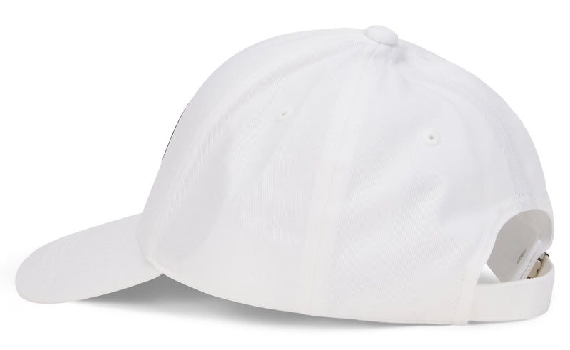 Hugo Boss 50544409 Curved Visor Cotton Baseball Cap — White Caps