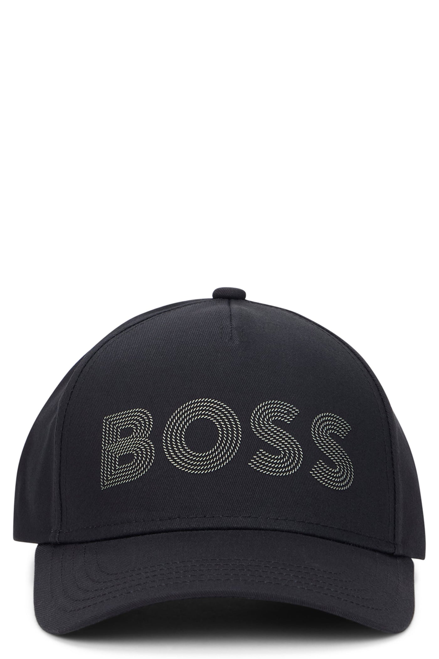 Hugo Boss 50544417 Logo-Embroidered Cotton Baseball Cap — Black Caps