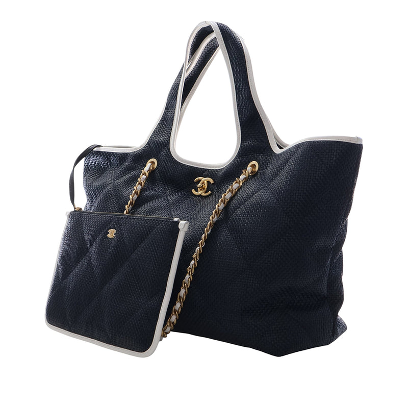 Large Raffia Coco Beach Tote - Image 3