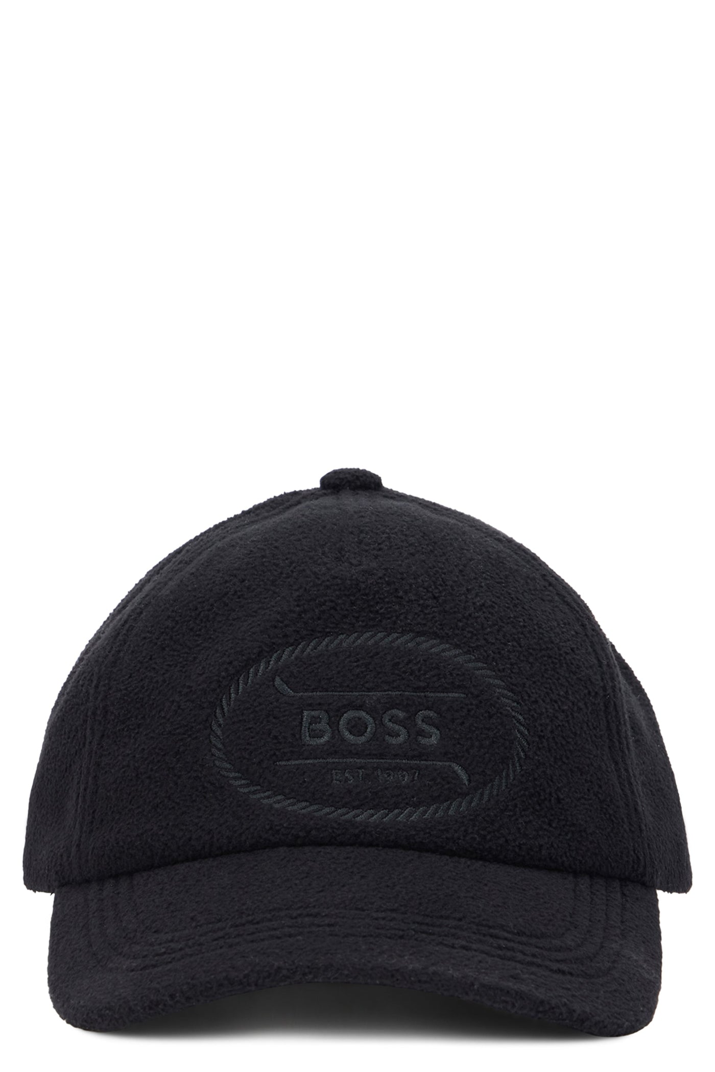 Hugo Boss 50550621 Curved Visor Baseball Cap — Black Polyester Caps
