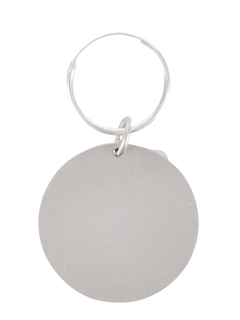 Raf Simons Circle Single Earring — Silver Brass Earrings