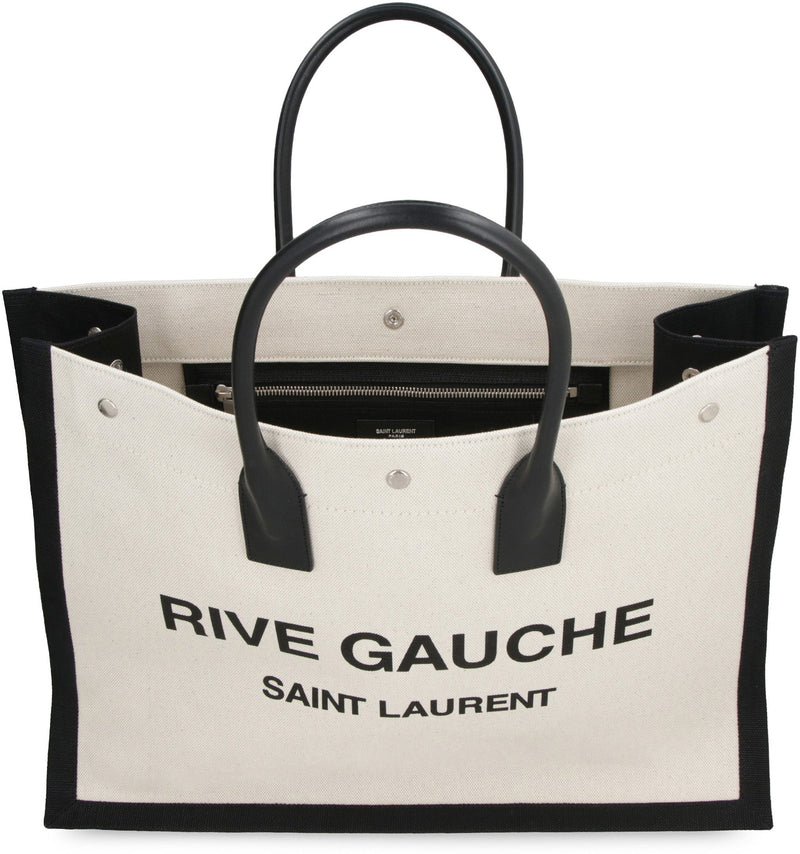 Saint Laurent Tote Bag — Beige Leather