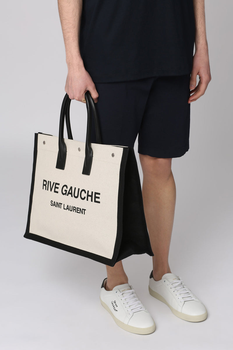 Saint Laurent Tote Bag — Beige Leather