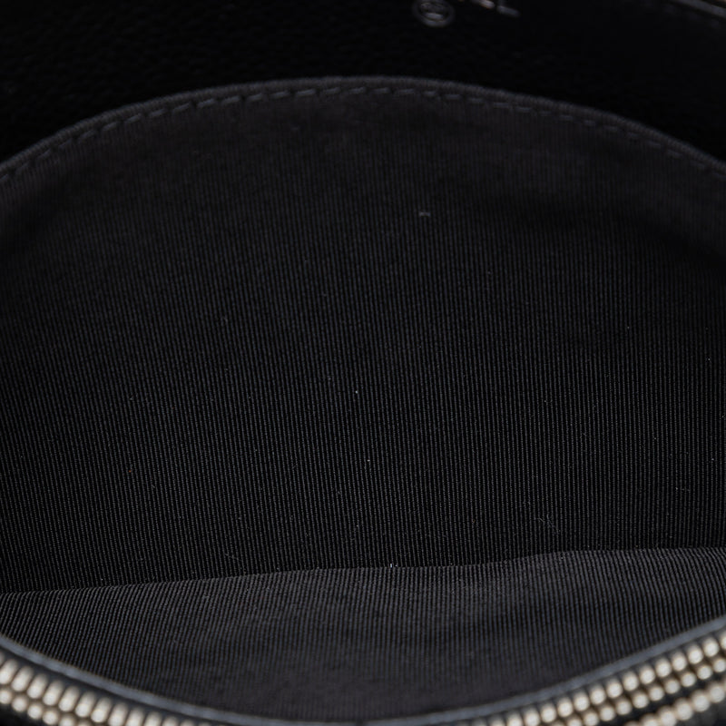 Small CC Quilted Caviar Zip Pouch - Image 4