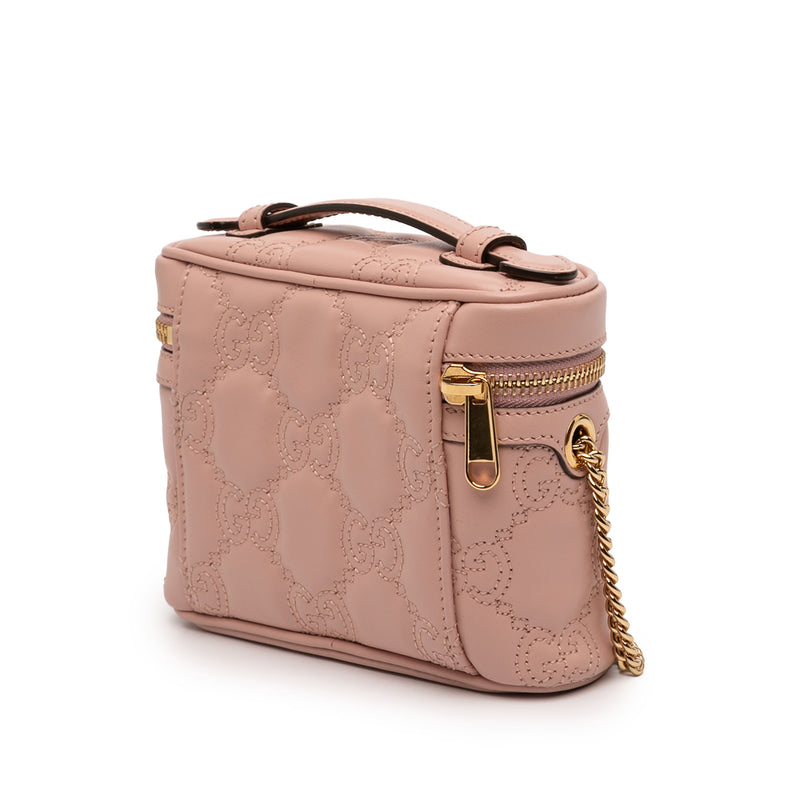 Mini GG Marmont Matelasse Calfskin Top Handle Vanity Chain Bag - Image 2