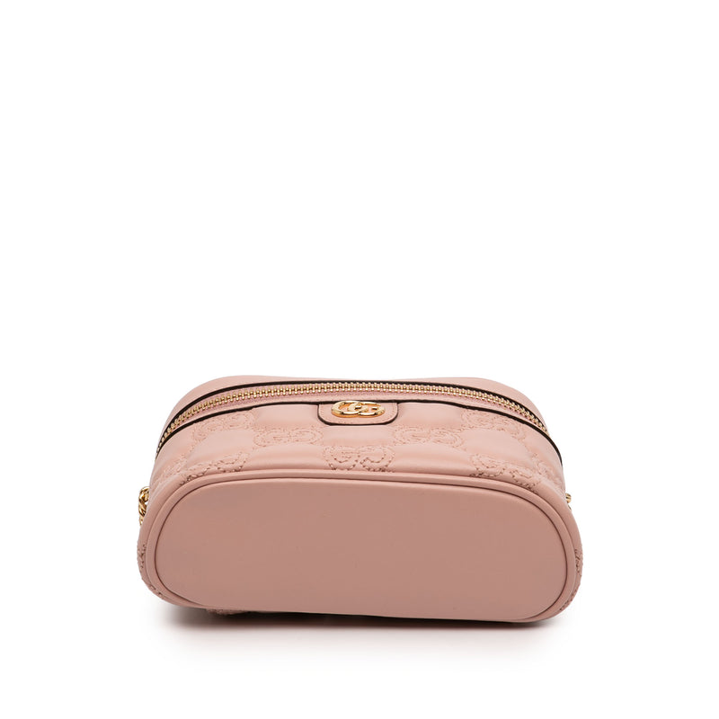 Mini GG Marmont Matelasse Calfskin Top Handle Vanity Chain Bag - Image 3