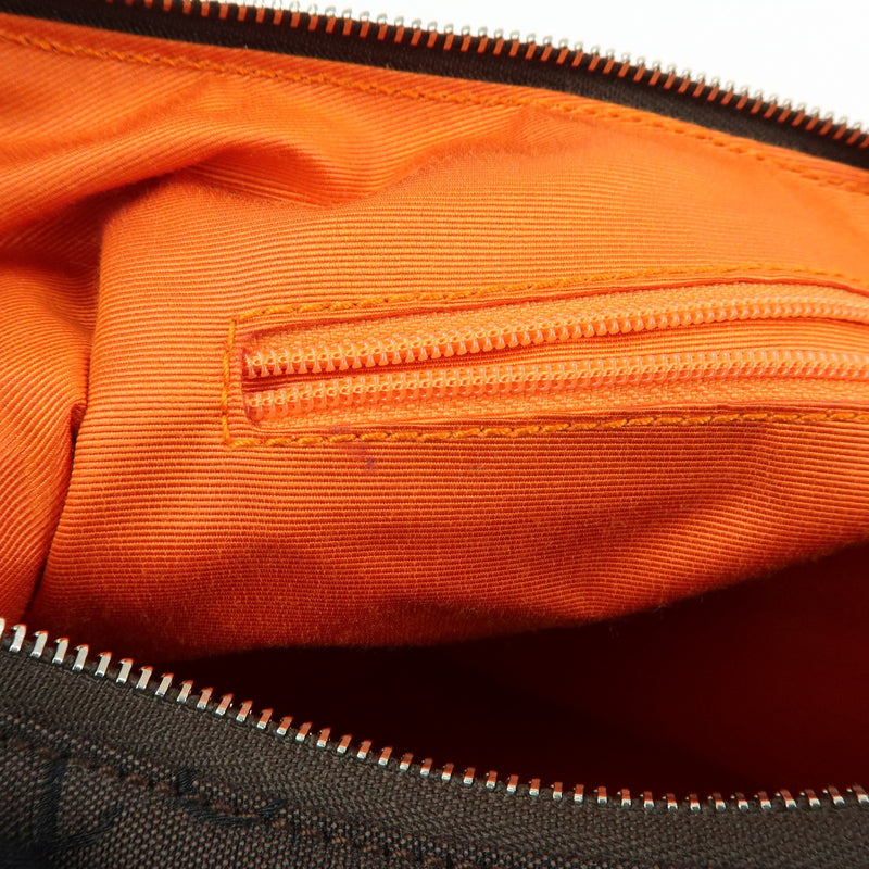 Bvlgari Logomania Suede Brown Canvas Bag