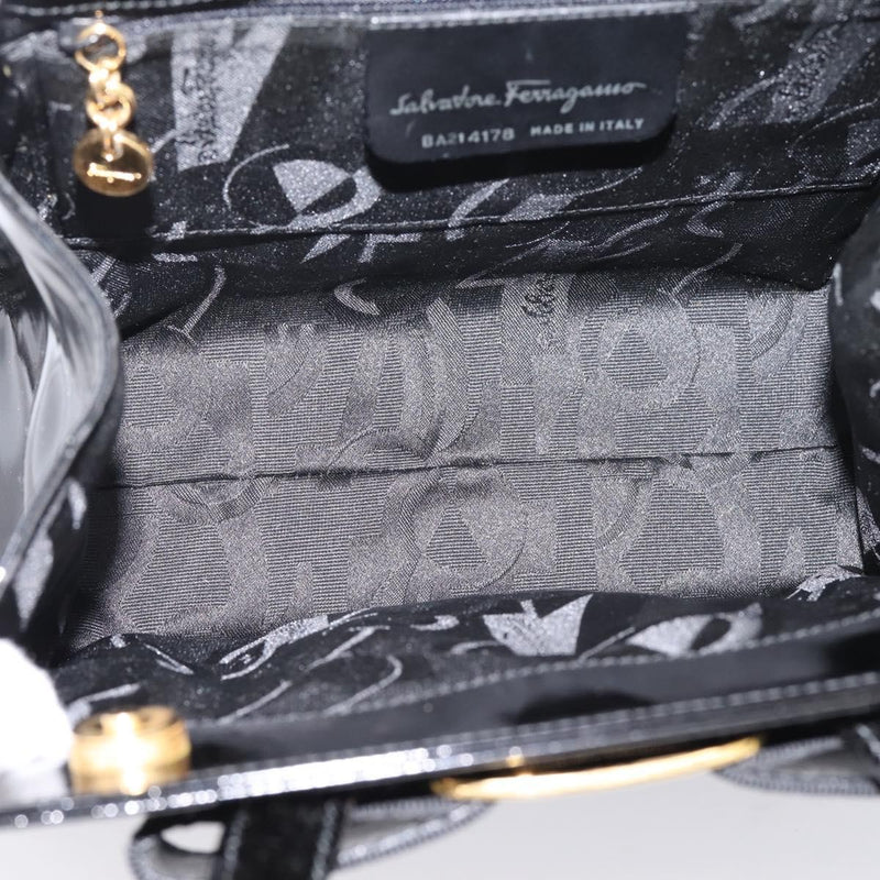 Salvatore Ferragamo Convertible Vara Bow Patent Leather Black Patent_leather Bag