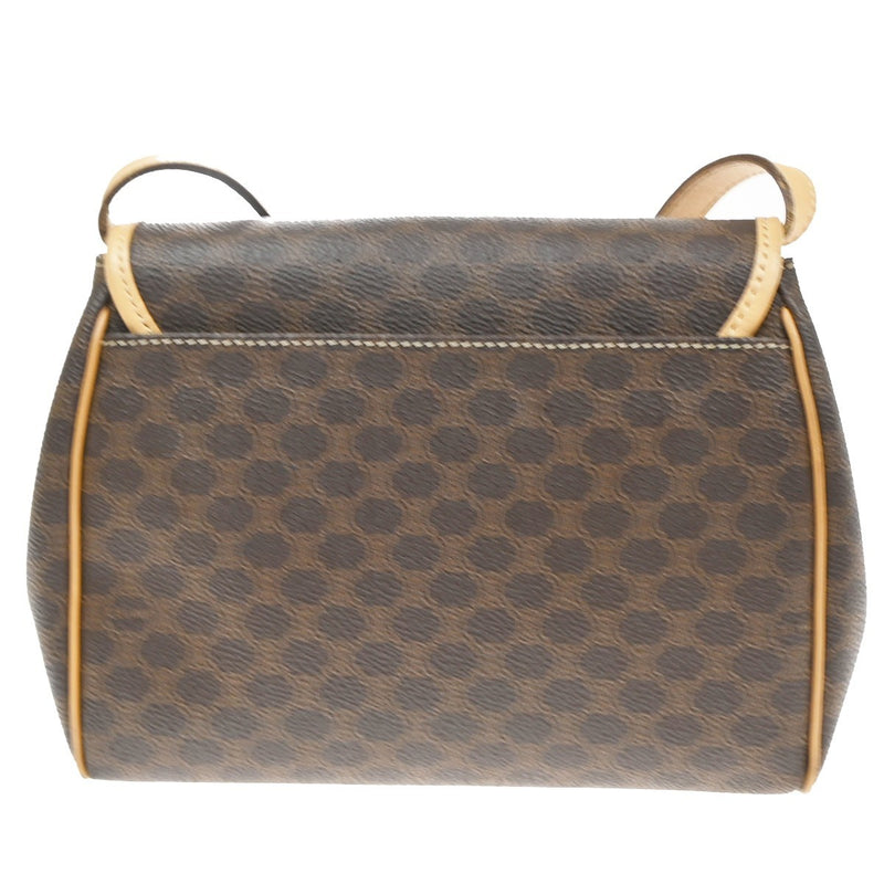 Celine Macadam Shoulder Canvas Brown Bag