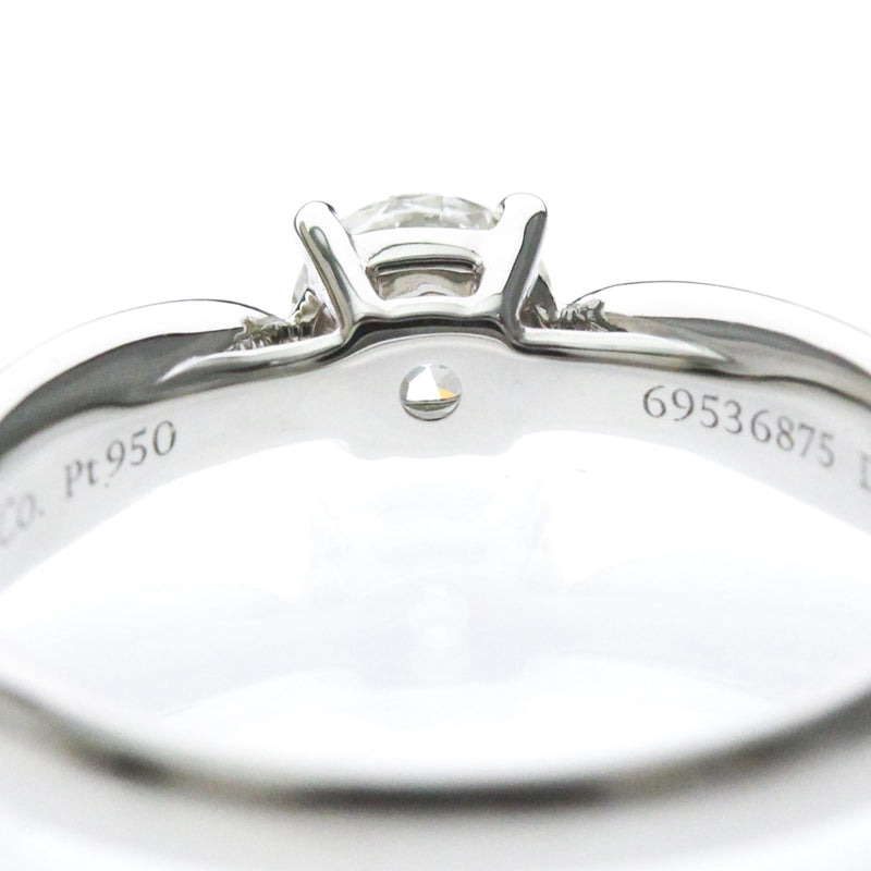 Tiffany & Co. Harmony Solitaire Platinum And Pave Diamonds With Rbc Diamond G-Vs1 Silver Bijoux