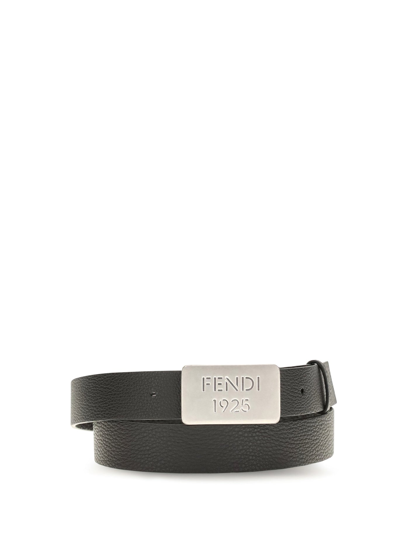 Fendi Cuoio Romano Leather Belt — Black Calf Bos Taurus