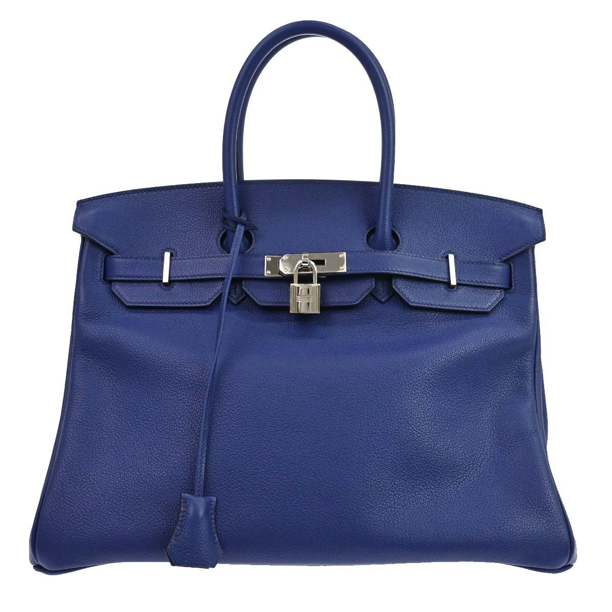 Hermes Birkin Blue Togo With Palladium Hardware Leather Bag