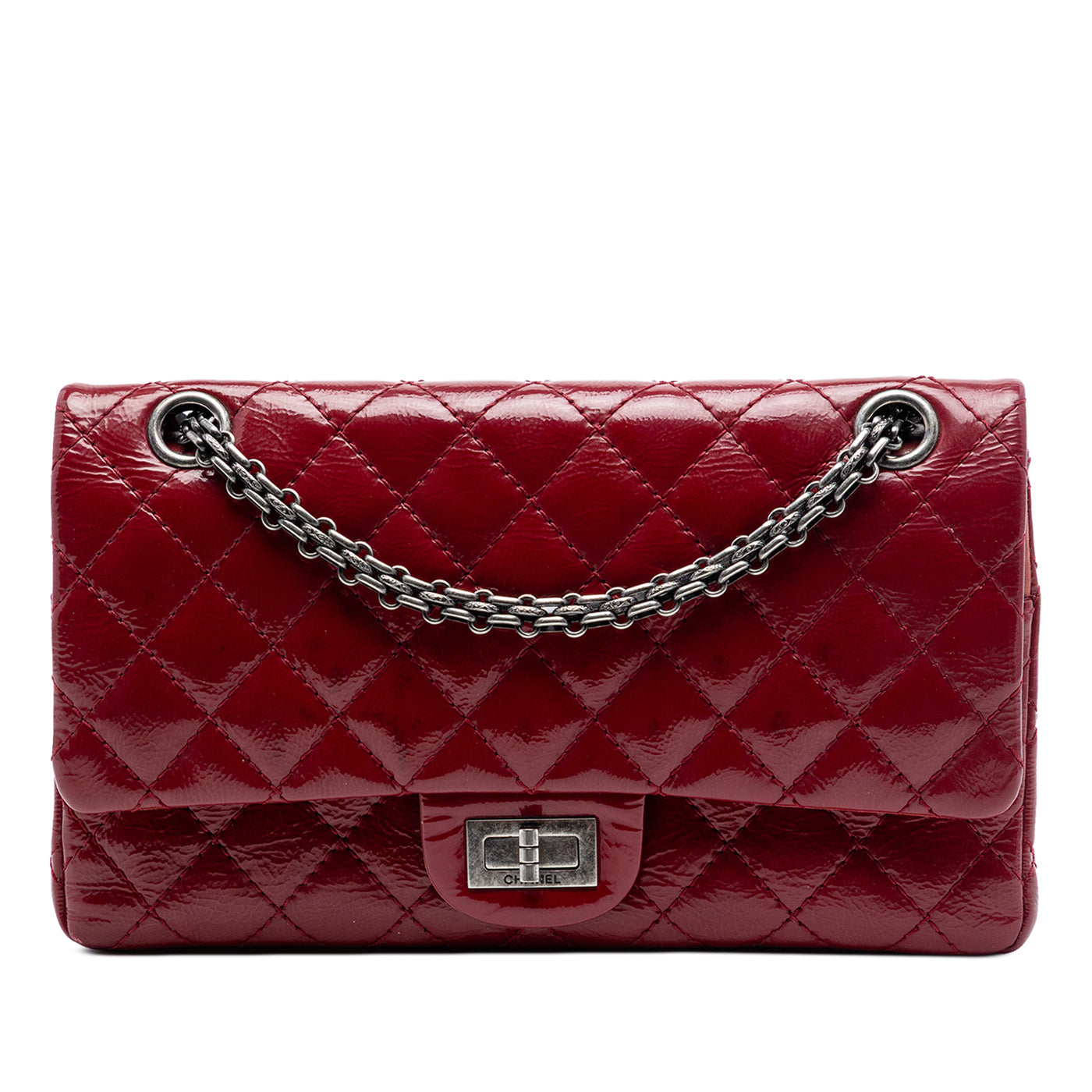 Quilted Crinkled Patent Reissue 2.55 Double Flap 225 - Image 1