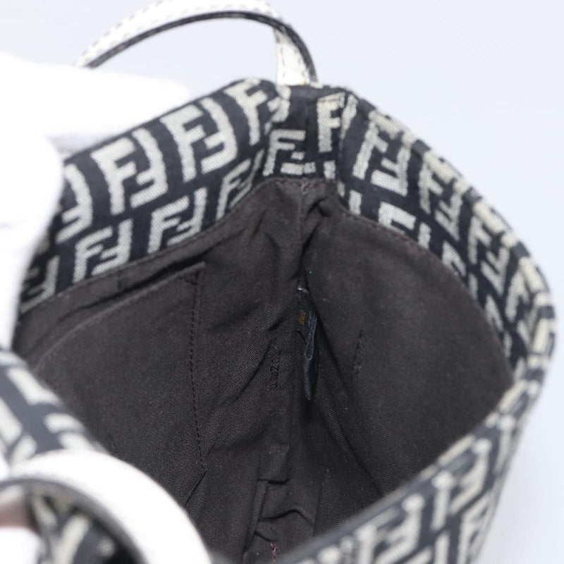 Fendi Vintage Flap Zucchino Canvas Black Bag