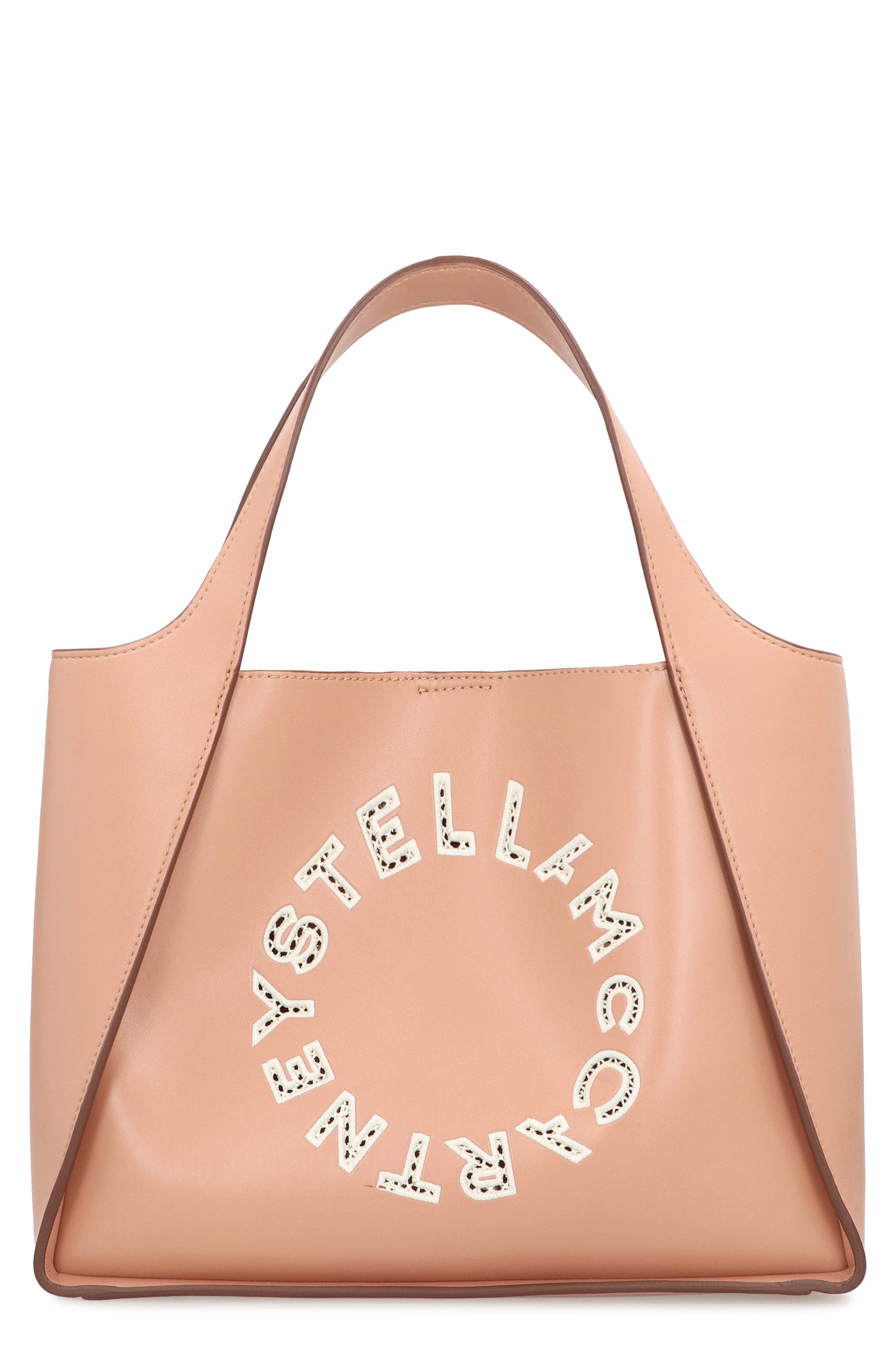 Stella Mccartney Logo-Embellished Tote Bag — Pink Polyurethane
