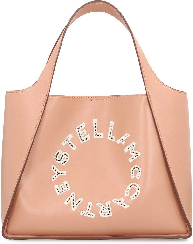 Stella Mccartney Logo-Embellished Tote Bag — Pink Polyurethane