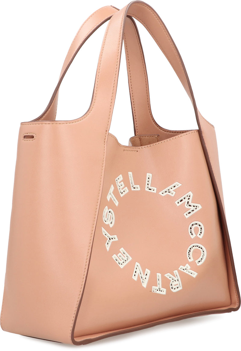 Stella Mccartney Logo-Embellished Tote Bag — Pink Polyurethane