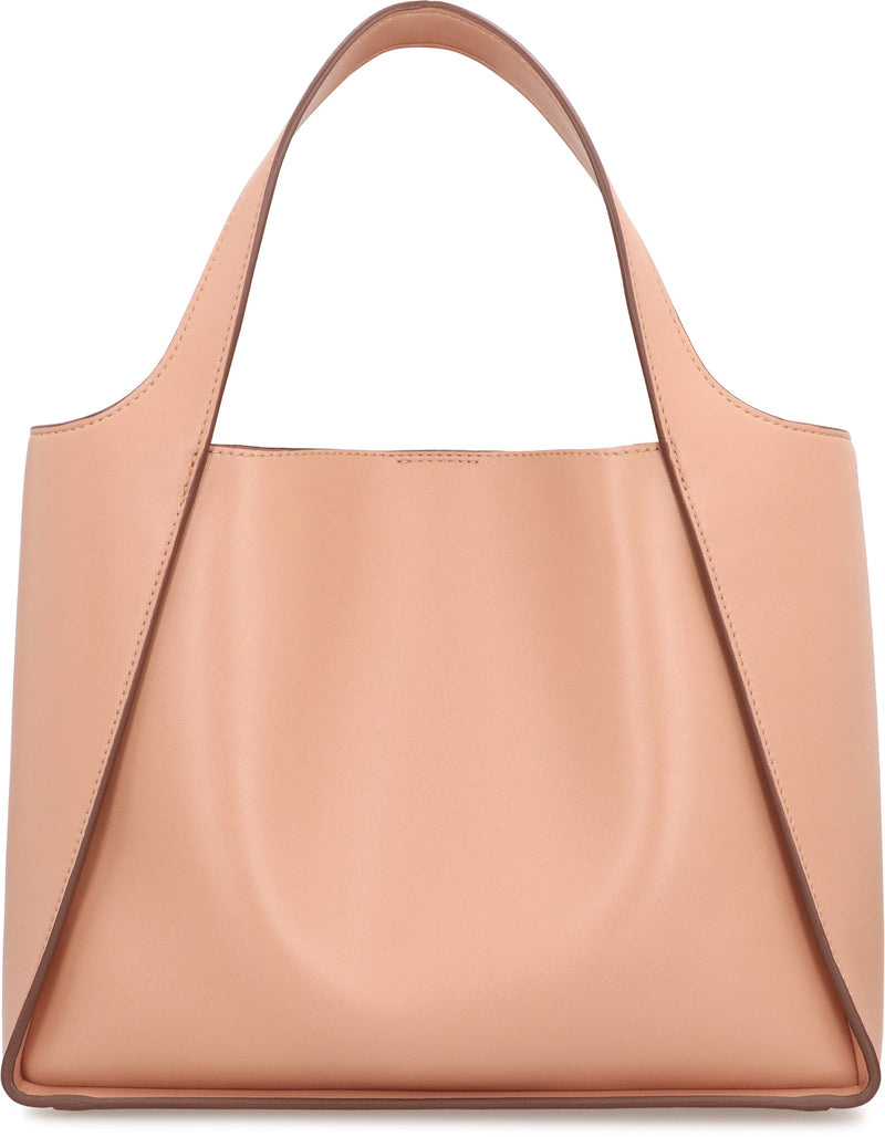 Stella Mccartney Logo-Embellished Tote Bag — Pink Polyurethane