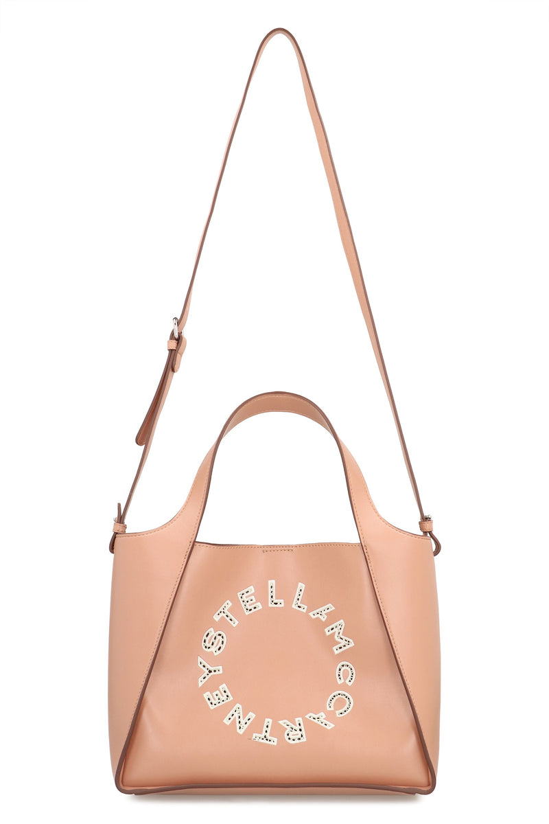 Stella Mccartney Logo-Embellished Tote Bag — Pink Polyurethane