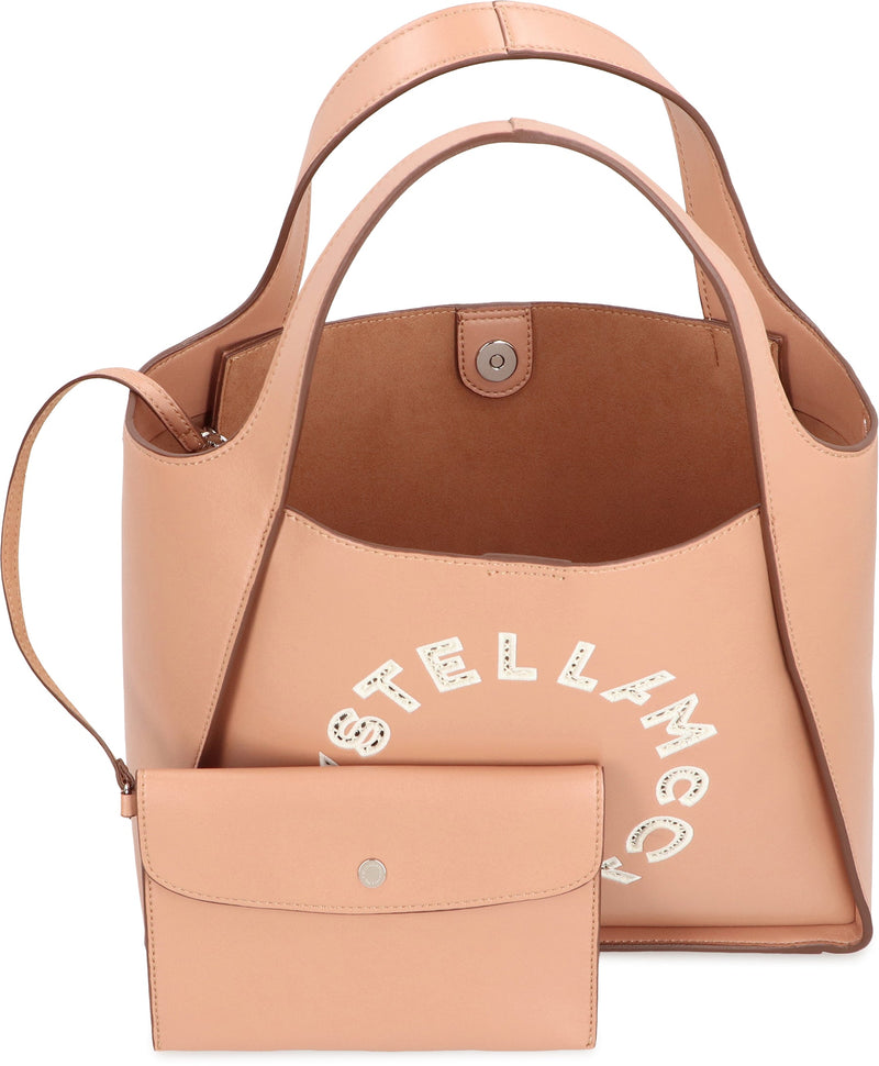 Stella Mccartney Logo-Embellished Tote Bag — Pink Polyurethane