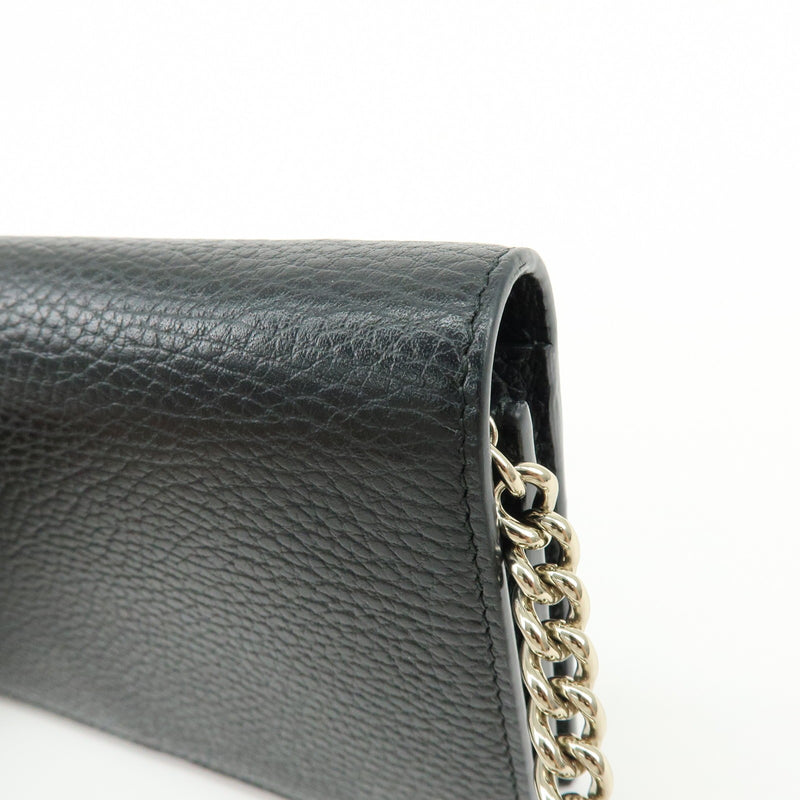 Gucci Betty Chain Wallet (outlet) Leather Black Bag