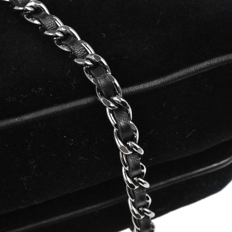 Chanel Giant Mademoiselle Lock Chain Velvet Black Bag