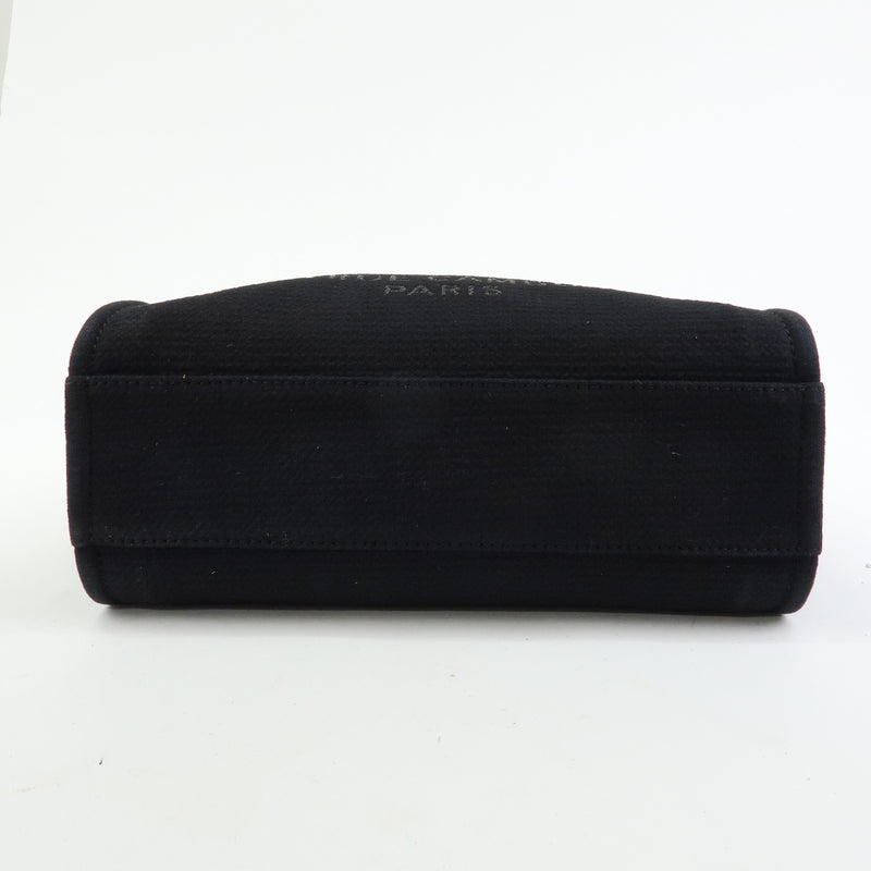 Chanel Deauville Denim Black Canvas Bag