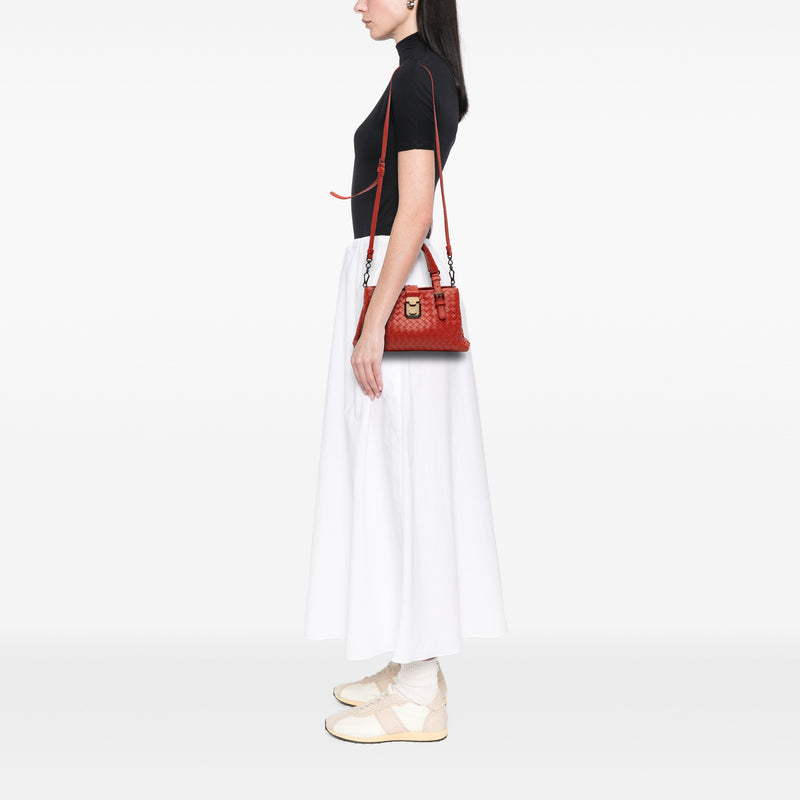 Mini Nappa Intrecciato Roma Satchel - Image 12