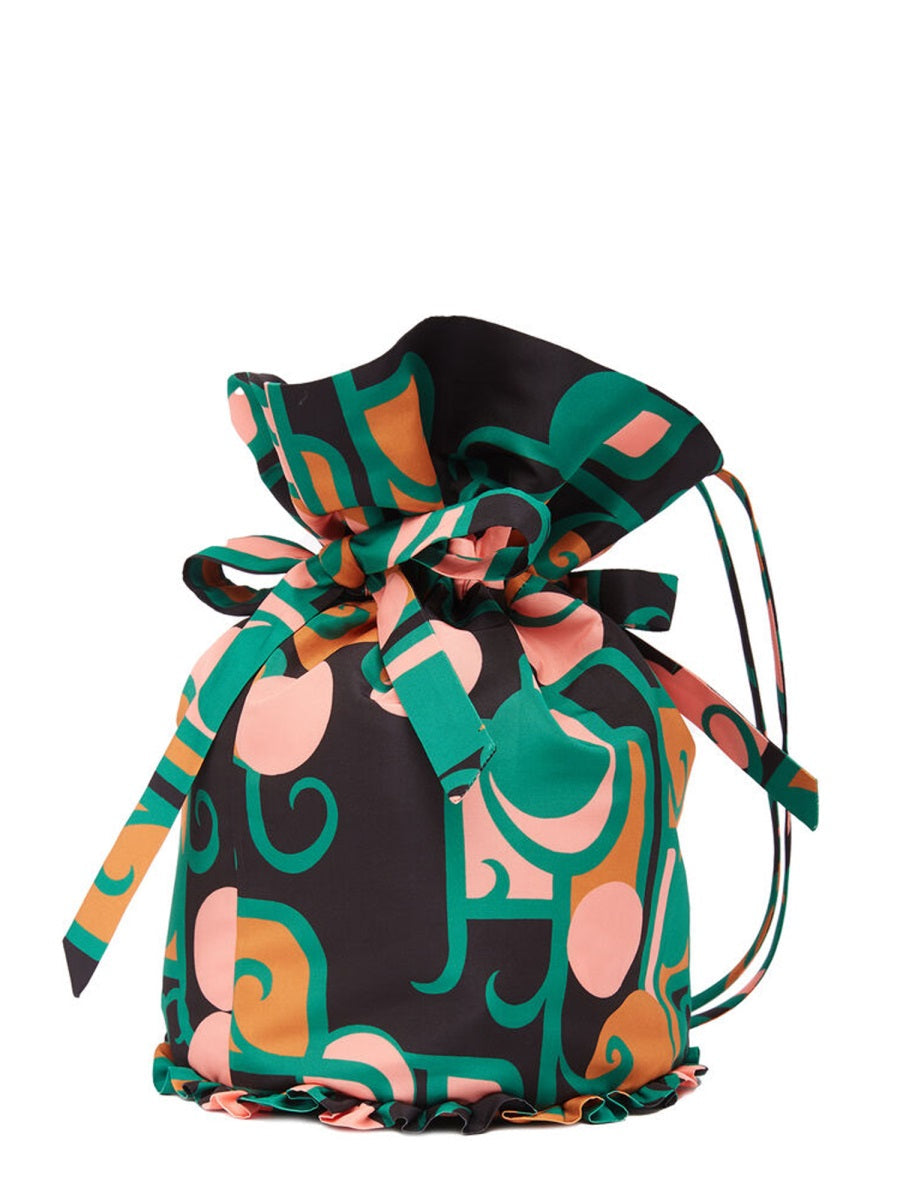La Doublej Handbag — Multicolor Polyester Hand Bags