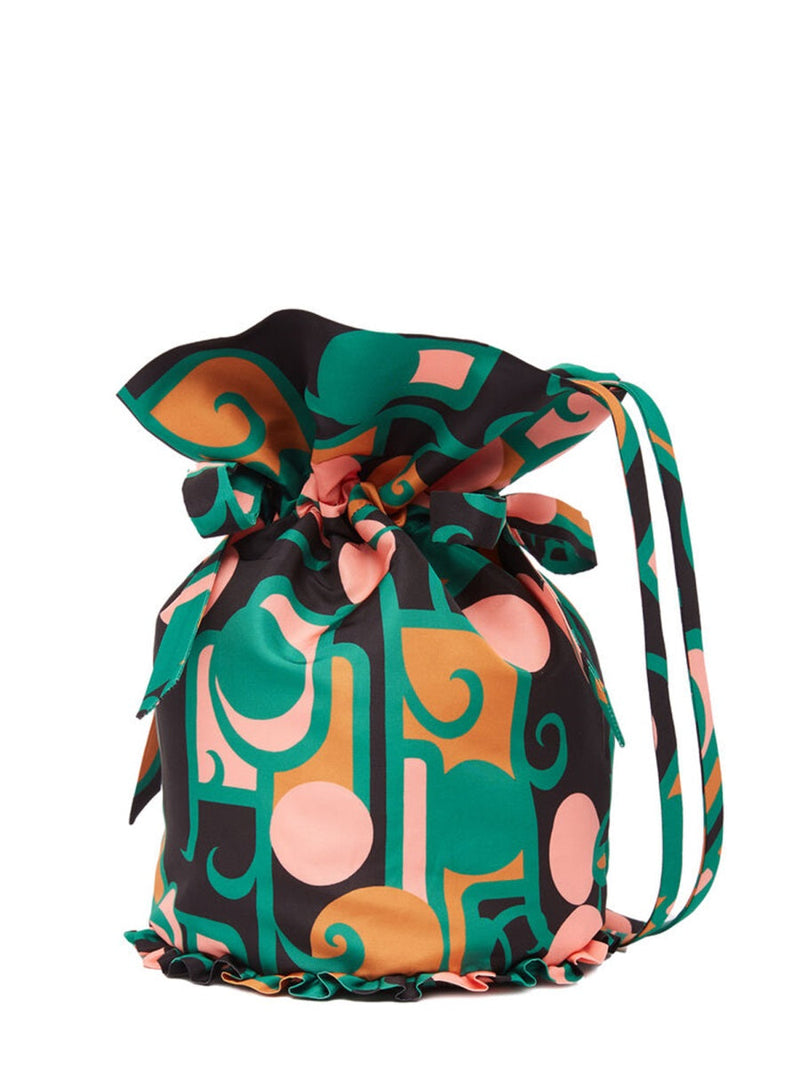 La Doublej Handbag — Multicolor Polyester Hand Bags