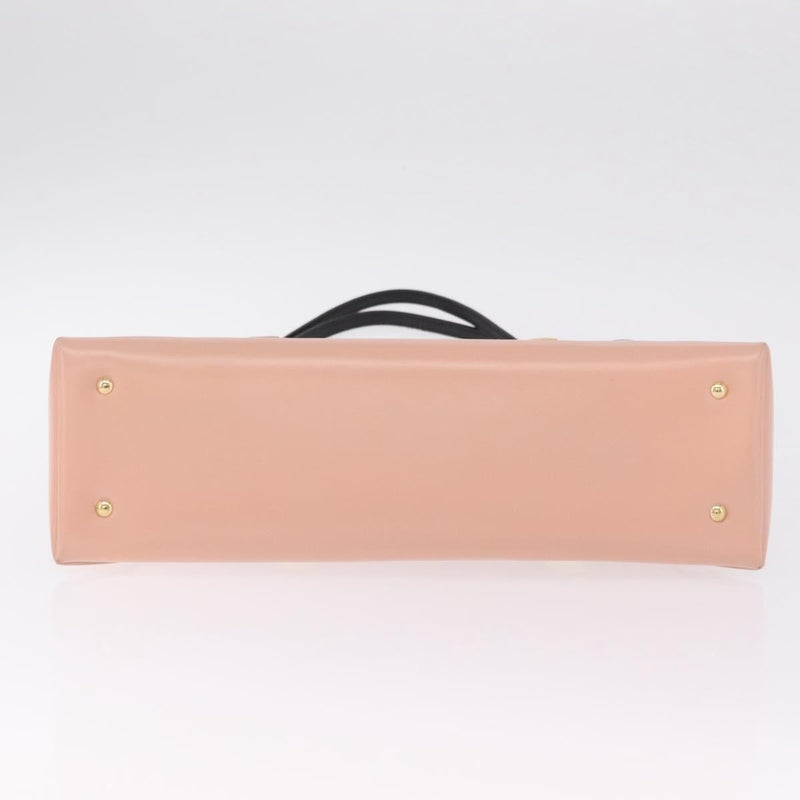 Louis Vuitton Sac Triangle Embellished Glazed Calfskin Pink Leather Bag