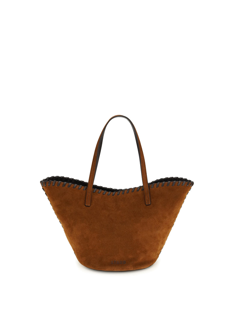 Staud Caro Shoulder Bag — Brown Calf Leather