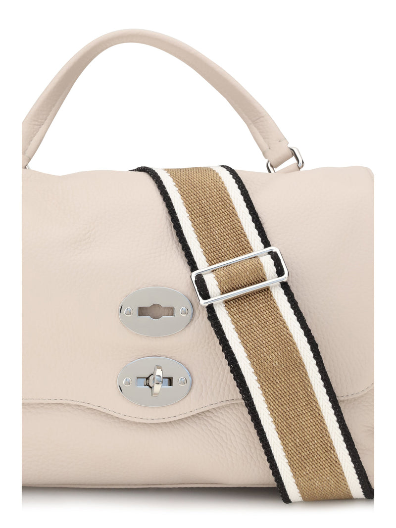 Zanellato Postina Daily Top Handle Bag — White Calf Leather Bos Taurus