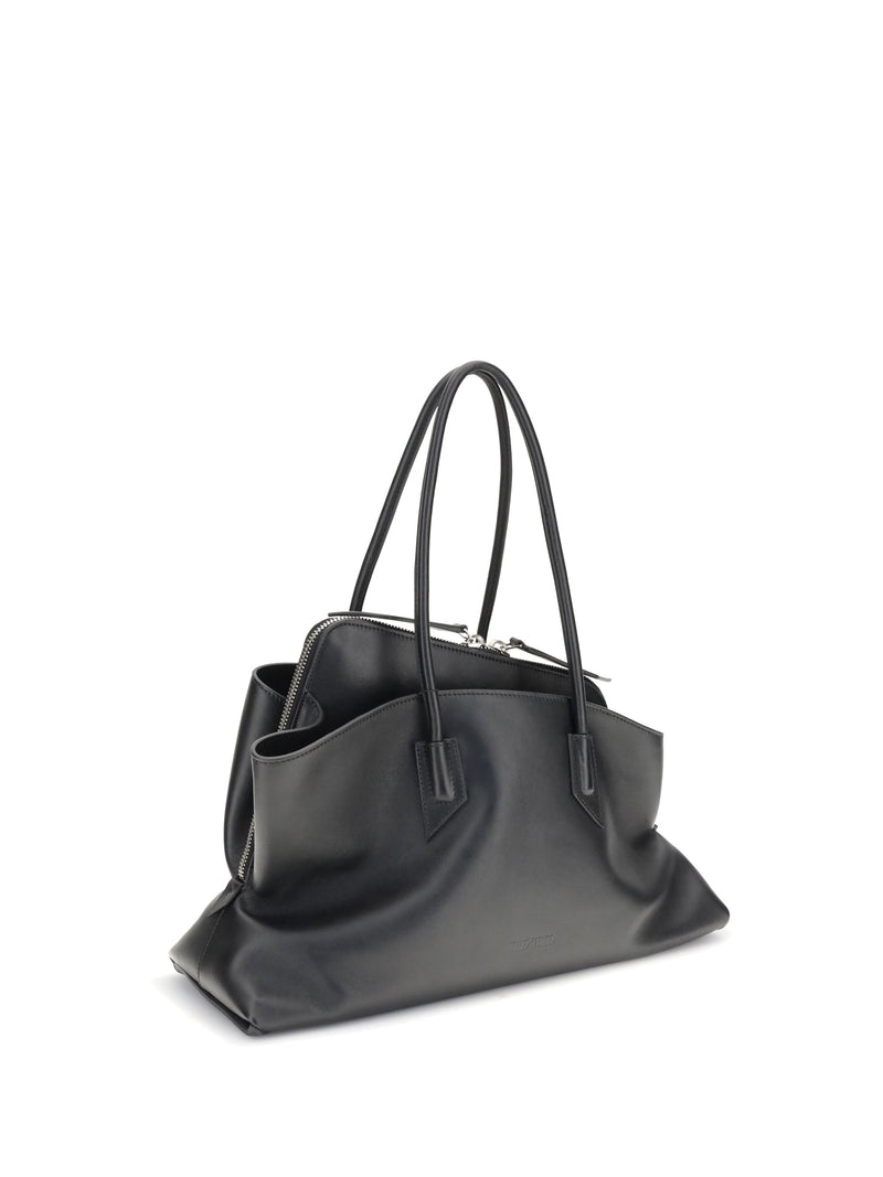 The Attico La Passeggiata Shoulder Bag — Black Calf Leather Bos Taurus