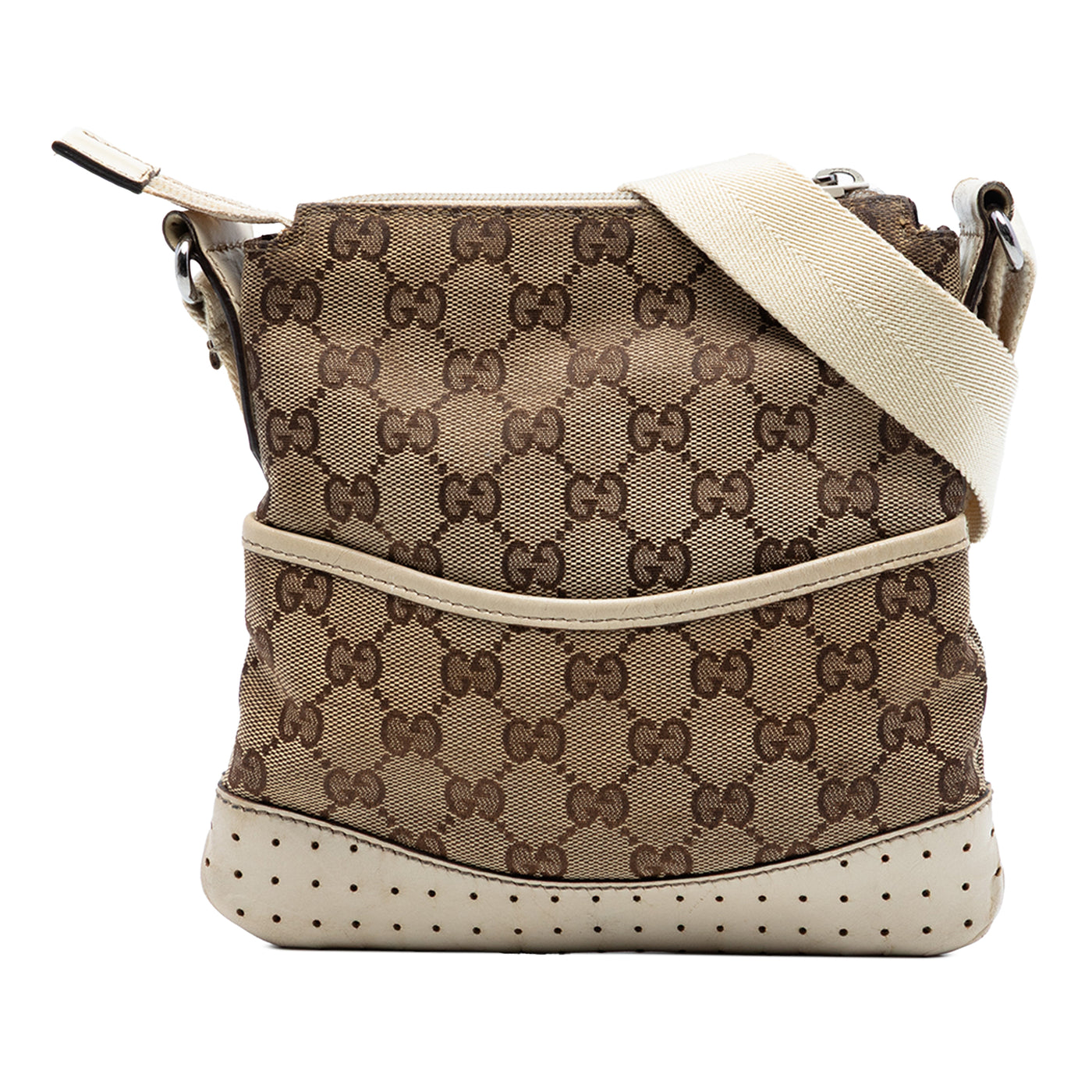 Small GG Canvas Perforated Crossbody - Image 1
